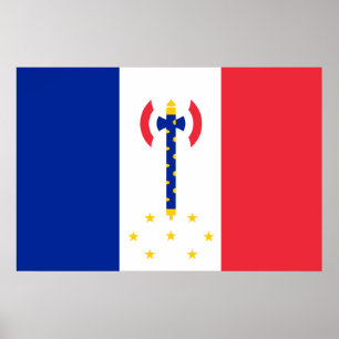 Vichy, Frankreich-Flagge Poster