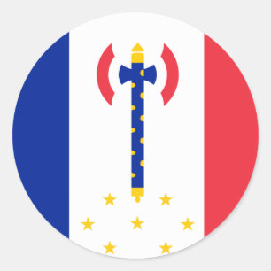 Vichy, Frankreich-Flagge Runder Aufkleber