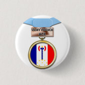 Vichy französischer As-Medaillenknopf Button (Vorderseite)