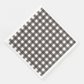 Vichy Gris anthrazit Serviette (Ecke)