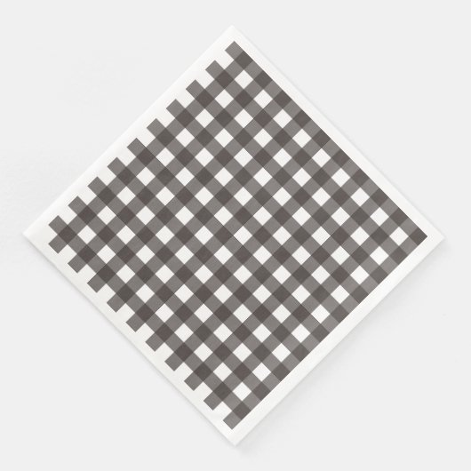 Vichy Gris anthrazit Serviette (Ecke)