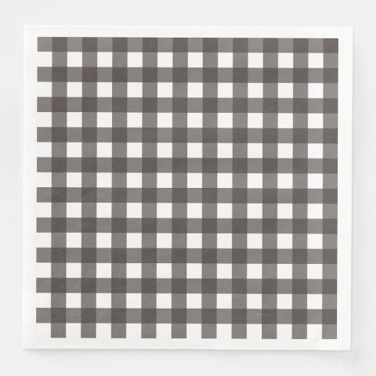 Vichy Gris anthrazit Serviette (Vorderseite)