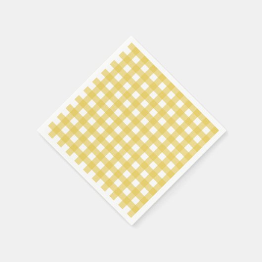 Vichy Hellgelb Serviette (Ecke)