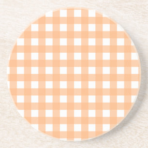 Vichy Hellorange Getränkeuntersetzer