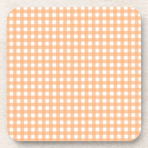 Vichy Hellorange Getränkeuntersetzer