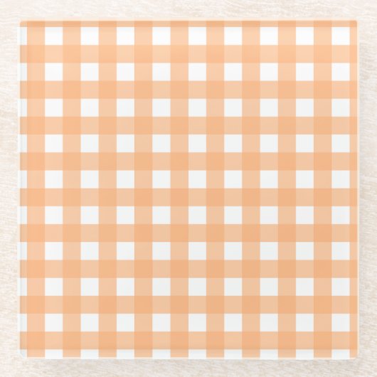 Vichy Hellorange Glasuntersetzer (Vorderseite)