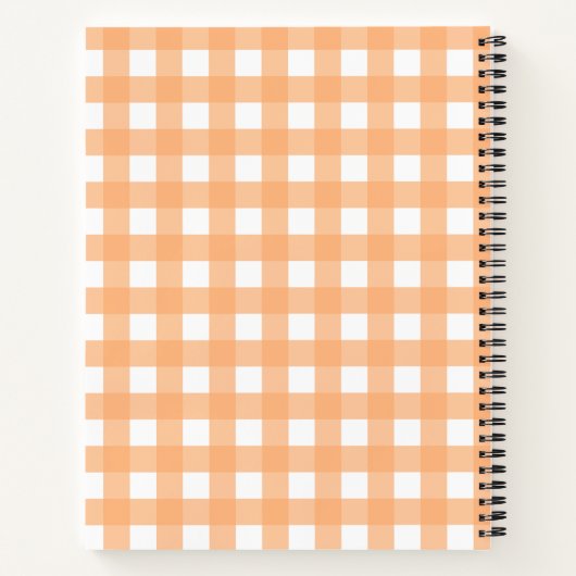 Vichy Hellorange Notizblock (Rückseite)