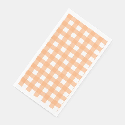 Vichy Hellorange Serviette (Ecke)