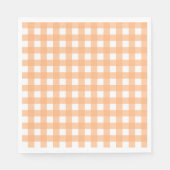 Vichy Hellorange Serviette (Vorderseite)