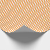 Vichy Orange Geschenkpapier (Ecke)