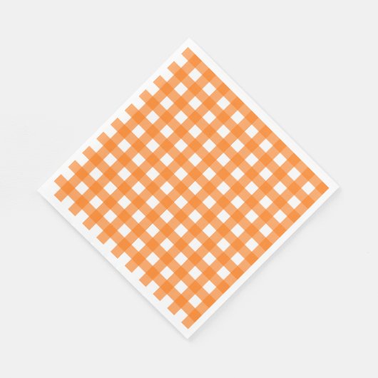 Vichy Orange Serviette (Ecke)