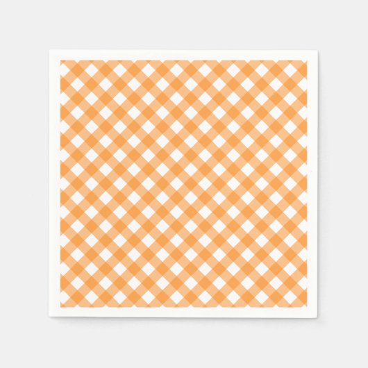 Vichy Orange Serviette (Vorderseite)