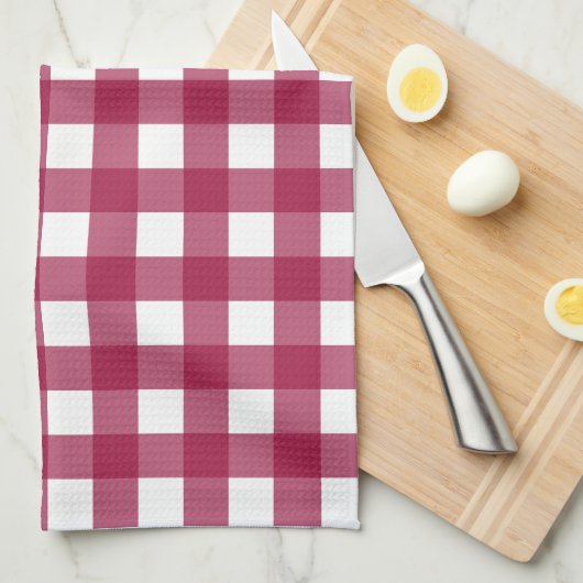 Vichy Rouge Cerise Geschirrtuch (Viertel Falte)