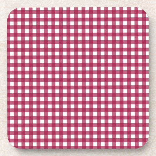 Vichy Rouge Cerise Getränkeuntersetzer (Vorderseite)