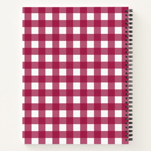 Vichy Rouge Cerise Notizblock (Rückseite)