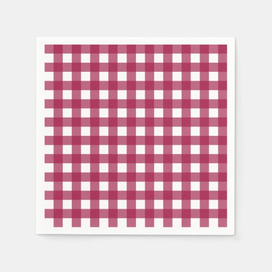 Vichy Rouge Cerise Serviette (Vorderseite)