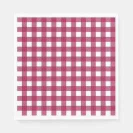 Vichy Rouge Cerise Serviette