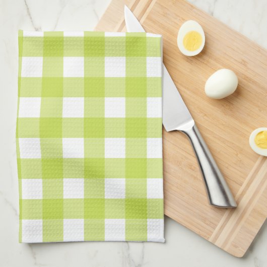 Vichy Vert Apfel Geschirrtuch (Viertel Falte)