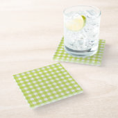 Vichy Vert Apfel Glasuntersetzer (Schrägansicht)