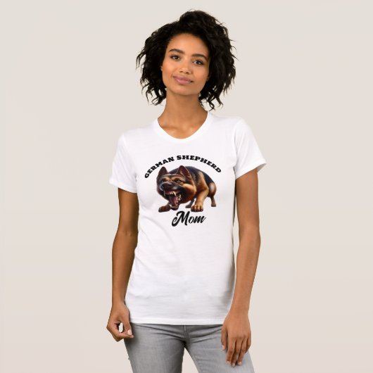 Vicious German Shepherd Mama T-Shirt (Vorne ganz)