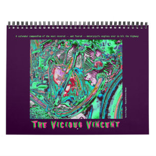 Vicious Vincent Motorrad Motor 2014 Kalender