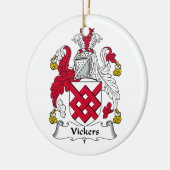 Vickers Familienwappen Keramikornament (Links)