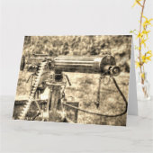 Vickers Machine Gun Vintag Karte (Gelbe Blume)