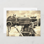 Vickers Machine Gun Vintag Postkarte (Vorne/Hinten)
