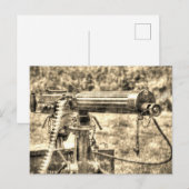Vickers-Maschinengewehr Vintage Postkarte (Vorne/Hinten)