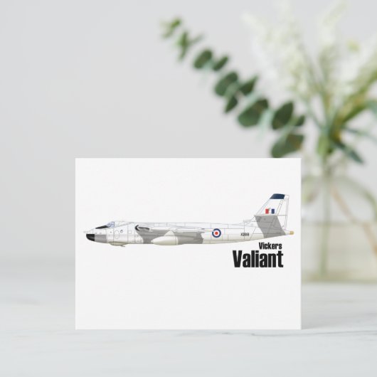Vickers Valiant Postkarte (Stehend Vorderseite)