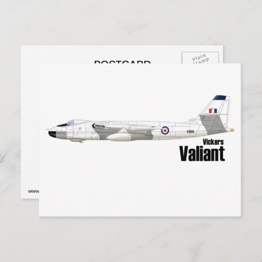Vickers Valiant Postkarte (Vorne/Hinten)