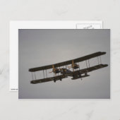 Vickers Vimy, WWI-Bomber Postkarte (Vorne/Hinten)