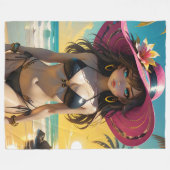 Vicki Dollz Fleece Blanket (Vorderseite (Horizontal))