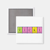 Vicki-Periodenmagnet Magnet (Vorderseite/Rückseite)