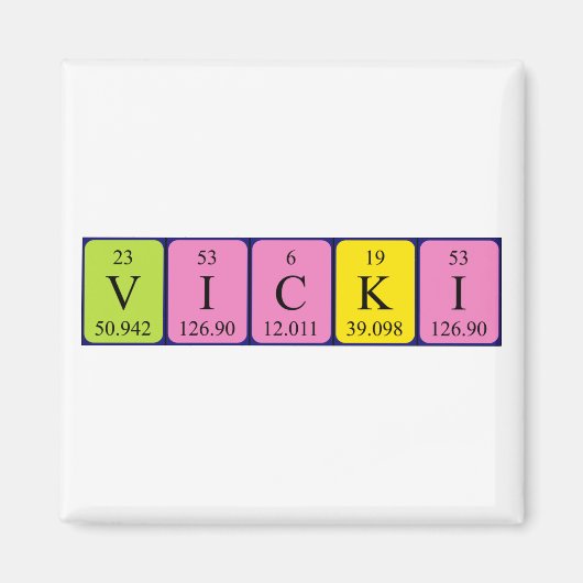 Vicki-Periodenmagnet Magnet (Vorne)