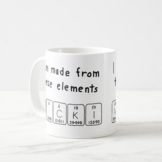 Vicki Periodenname Tasse (Vorderseite Links)