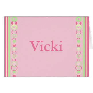 Vicki rosa moderne Kreis-Karte