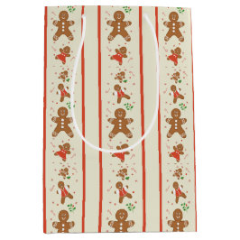 Vickie’s Gingerbread Parade-Cream Gift Bag Mittlere Geschenktüte