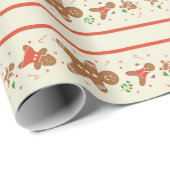Vickie’s Gingerbread-Parade-Creme Geschenkpapier (Rolleneckpunkt)