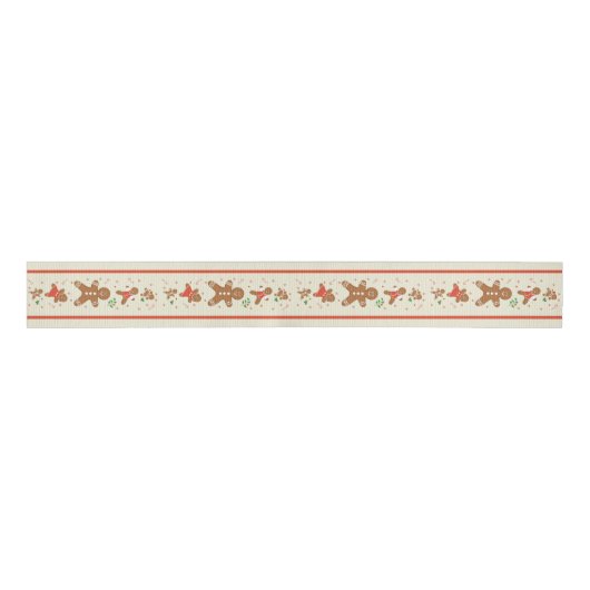 Vickie’s Gingerbread-Parade-Creme Ripsband (Vorderseite)