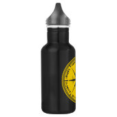 Vicking-Windrose Edelstahlflasche (Links)