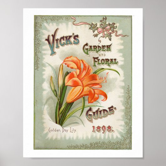 Vick's Garden & Blume 1898 Poster (Vorne)