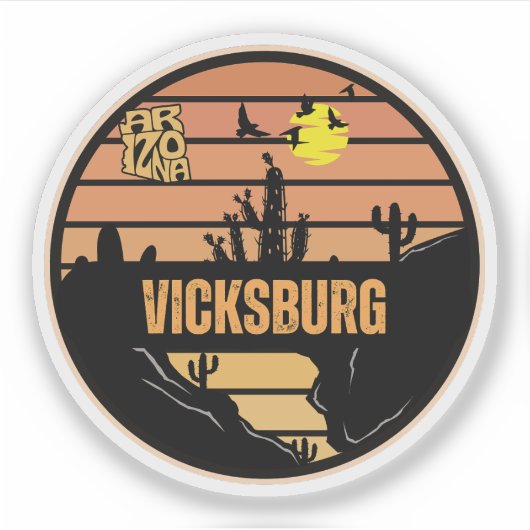 Vicksburg, Arizona Aufkleber (Vorderseite)
