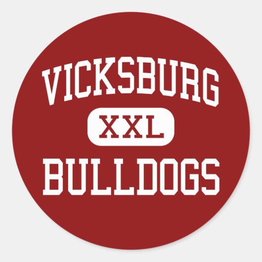 Vicksburg - Bulldogs - High - Vicksburg Michigan Runder Aufkleber (Vorderseite)