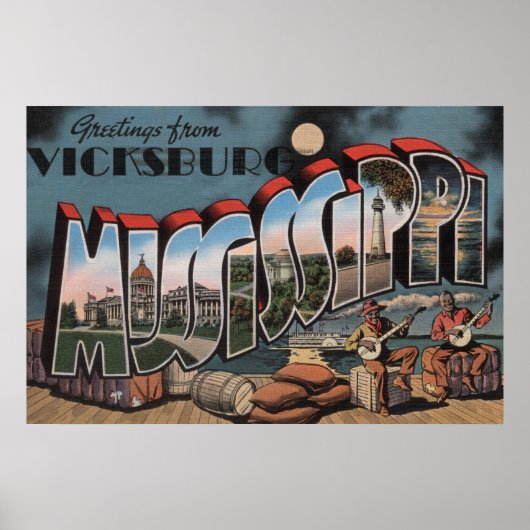Vicksburg, Mississippi - Große Briefszenen Poster (Vorne)