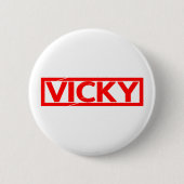 Vicky Briefmarke Button (Vorderseite)