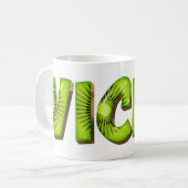 Vicky Name Kiwi Style Tasse Teetasse Kaffeetasse (Vorderseite Links)
