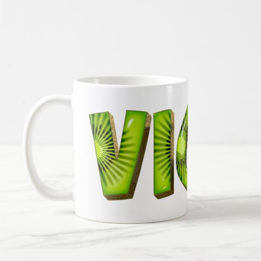 Vicky Name Kiwi Style Tasse Teetasse Kaffeetasse (Links)