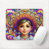 VICKY ~ Psychedelic Girl ~ Mousepad (Mit Mouse)