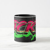 Vicky Vorname Name Graffiti red green Tasse (Zentrum)